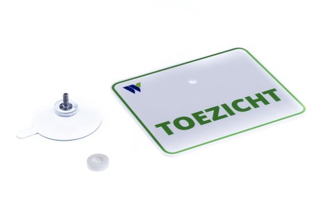 Autobordje toezicht met zuignap