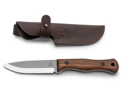 BeaverCraft BSH6 Breeze – Carbon Steel Bushcraftmes met Walnotenhouten Handvat en Leren Schede