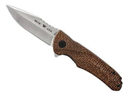 Buck sprint pro burlap micarta pe
