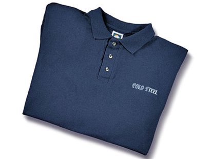 Cold steel navy polo shirt-m