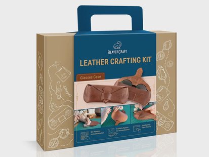 Beavercraft DIY Leerbewerking Set Voor Brillenkoker