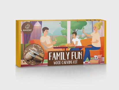 Beavercraft Familie Fun Hout Snijwerk kit
