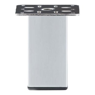 Stalen meubelpoot chroom vierkant 5 bij 5 cm en hoogte 10 cm (5 x 5 cm)