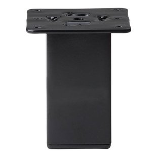 Stalen meubelpoot zwart vierkant 5 bij 5 cm en hoogte 10 cm (5 x 5 cm)