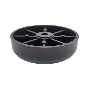 Premium meubelpoot zwart rond Ø 5 cm en hoogte 1,5 cm van kunststof