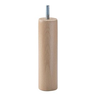 Meubelpoot rond Ø 4 cm en hoogte 15 cm van massief hout (M8)