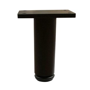 Stalen meubelpoot zwart rond ø 3 cm en hoogte 10 cm
