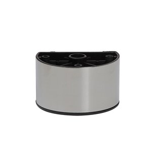 Meubelpoot rvs look rond 8 bij 5,5 cm en hoogte 5 cm van kunststof