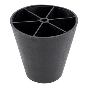 Meubelpoot zwart conisch 7,5 bij 7,5 cm en hoogte 6,5 cm van kunststof