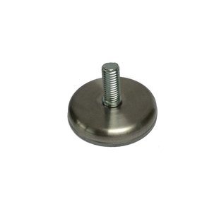 Stalen stelvoet rvs look rond ø 5,5 cm en hoogte 1 cm (M10)