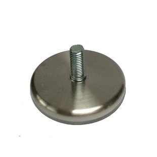 Stalen stelvoet rvs look rond ø 7 cm en hoogte 1 cm (M10)