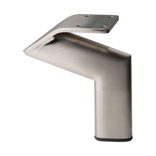 Stalen meubelpoot rvs look design 11,5 bij 2 cm en hoogte 10 cm