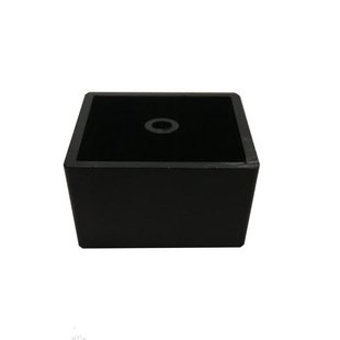Meubelpoot zwart vierkant 5 bij 5 cm en hoogte 3 cm van kunststof