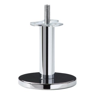 Massief stalen meubelpoot chroom rond ø 2,5 cm en hoogte 10 cm (M10)