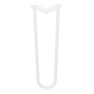 Stalen hairpin wit hairpin ø 1,6 cm en hoogte 40 cm