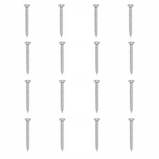 Set stalen schroeven verzinkt rond ø 0,5 cm en lengte 5 cm - 16 stuks