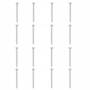 Set stalen schroeven verzinkt rond ø 0,5 cm en lengte 6 cm - 16 stuks