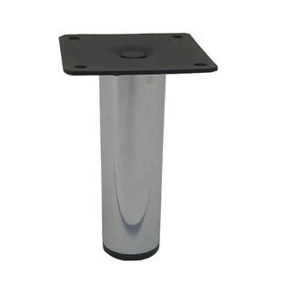 Stalen meubelpoot chroom rond ø 3 cm en hoogte 10 cm