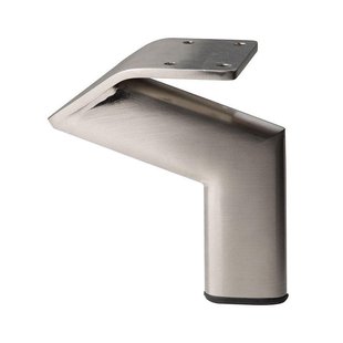Stalen meubelpoot rvs look design 11,5 bij 2 cm en hoogte 12 cm