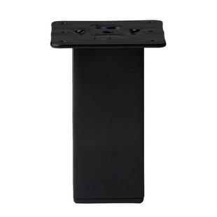 Stalen meubelpoot zwart vierkant 5 bij 5 cm en hoogte 13 cm