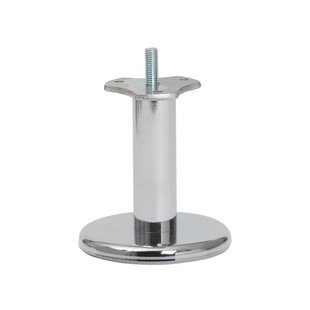 Stalen meubelpoot chroom rond ø 2,5 cm en hoogte 8,5 cm (M8)