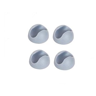 Vloerbeschermer grijs hairpin Ø 1,2 cm en hoogte 1 cm van kunststof - 4 stuks