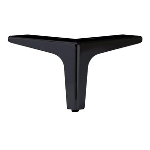 Stalen meubelpoot zwart hoek 13,5 bij 13,5 cm en hoogte 10 cm