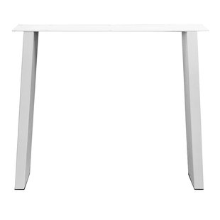 Stalen tafelpoot wit trapezium 80 bij 10 cm en hoogte 72 cm (4 x 10 cm)