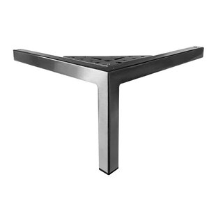 Stalen meubelpoot rvs look hoek 2 bij 2 cm en hoogte 14 cm