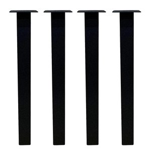 Stalen tafelpoot zwart vierkant 6 bij 6 cm en hoogte 72 cm (6 x 6 cm) - 4 stuks