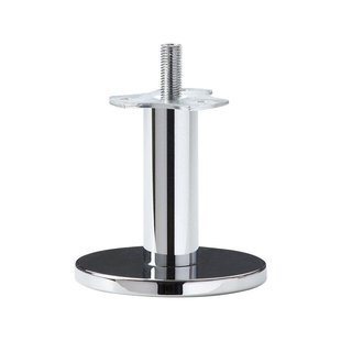 Massief stalen meubelpoot chroom rond ø 2,5 cm en hoogte 8 cm (M10)