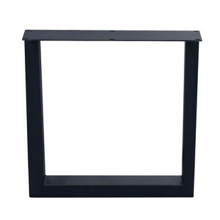 Premium stalen U tafelpoot zwart 75 bij 10 cm en hoogte 72 cm (5 x 10 cm)