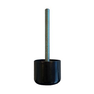 Meubelpoot zwart rond Ø 5 cm en hoogte 4,5 cm van kunststof (M10)