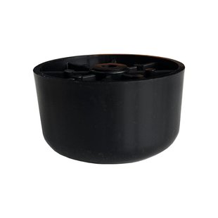 Meubelpoot zwart rond Ø 5 cm en hoogte 2,8 cm van kunststof