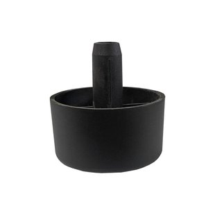 Meubelpoot met pin zwart rond Ø 5 cm en hoogte 3 cm van kunststof
