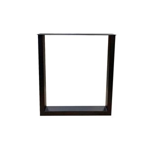 Stalen U tafelpoot zwart 70 bij 8 cm en hoogte 72 cm (8 x 4 cm)