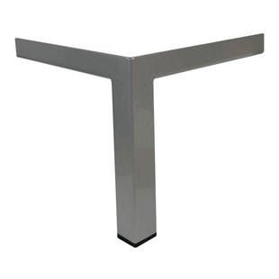 Stalen meubelpoot grijs hoek 3 bij 3 cm en hoogte 19 cm (3 x 3 cm)