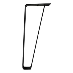 Massief stalen tafelpoot zwart design 15 bij 5 cm en hoogte 40 cm