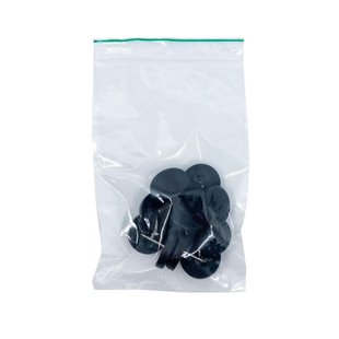 Glijder zwart rond Ø 2,5 cm en hoogte 0,5 cm van massief kunststof - 8 stuks