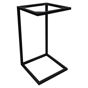 Stalen tafelonderstel zwart rechthoek 33 bij 33 cm en hoogte 60 cm (2 x 2 cm)