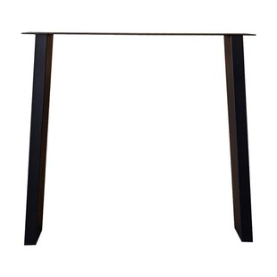 Stalen buiten tafelpoot zwart taps 80 bij 10 cm en hoogte 72 cm (4 x 10 cm)