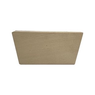 Meubelpoot rechthoek 12,5 bij 4 cm en hoogte 6 cm van massief hout