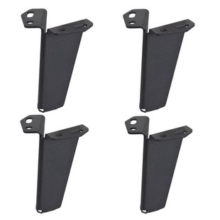 Massief stalen meubelpoot zwart taps 8 bij 5 cm en hoogte 10 cm - 4 stuks