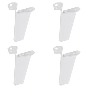 Massief stalen meubelpoot wit taps 8 bij 5 cm en hoogte 10 cm - 4 stuks