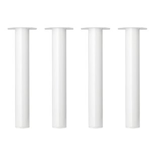 Stalen meubelpoot wit rond ø 6 cm en hoogte 42 cm - 4 stuks