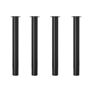 Stalen meubelpoot zwart rond ø 7,6 cm en hoogte 72 cm - 4 stuks
