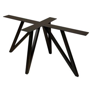 Stalen onderstel zwart vlinder 140 bij 78 cm en hoogte 72 cm (4 x 4 cm)