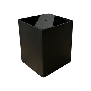 Stalen meubelpoot zwart vierkant 10 bij 10 cm en hoogte 13 cm