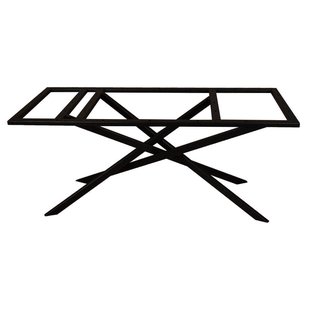 Stalen tafelonderstel zwart mikado 170 bij 75 cm en hoogte 72 cm (5 x 3 cm)