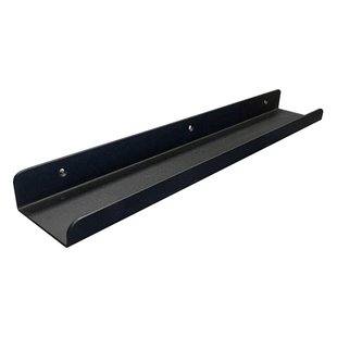 Massief stalen wandplank zwart rechthoek 50 bij 8,5 cm en hoogte 4 cm